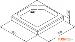 Triton ТАУ-БЛЭК 90X90 (ЧЕРНЫЙ, С ПОДДОНОМ) (60739)