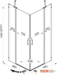 Triton ТАУ-БЛЭК 90X90 (ЧЕРНЫЙ, БЕЗ ПОДДОНА) (60738)
