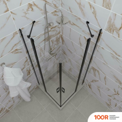 Triton ТАУ БЛЭК А1 90Х90 БЕЗ ПОДДОНА (ПРОЗРАЧНОЕ СТЕКЛО) (60737)