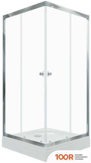 Triton ВЕНТА ХРОМ А1 100Х100 (ПРОЗРАЧНОЕ СТЕКЛО) (60542)