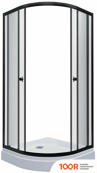 Triton АЛЬФА БЛЭК 100Х100 (ПРОЗРАЧНОЕ СТЕКЛО) (60492)