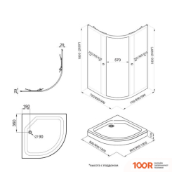 Triton АЛЬФА БЛЭК 100Х100 (ПРОЗРАЧНОЕ СТЕКЛО) (60492)