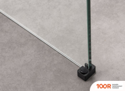 Saniteco WALK-IN SN-W6TB120 (120X200, ПРОЗРАЧНОЕ СТЕКЛО, ЧЕРНЫЙ ПРОФИЛЬ) (60440)