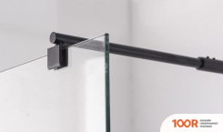 Saniteco WALK-IN SN-W6TB110 (110X200, ПРОЗРАЧНОЕ СТЕКЛО, ЧЕРНЫЙ ПРОФИЛЬ) (60439)