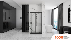 Rea PUNTO 100X80 (ЧЕРНЫЙ/ПРОЗРАЧНОЕ СТЕКЛО) (59671)