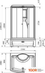 Radomir ДИАНА 108X139 1-00-1-0-0-0611 (МАТОВОЕ СТЕКЛО/БЕЛЫЙ) (59349)