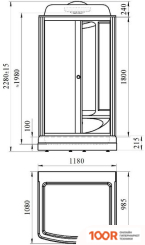 Radomir ДИАНА 108X118 1-00-6-0-0-0600 (ПРОЗРАЧНОЕ СТЕКЛО/ЧЕРНЫЙ) (59346)