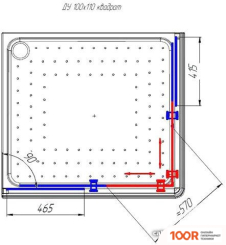 Radomir 100X110 L 1-03-1-1-0-1230 (ПРОЗРАЧНОЕ СТЕКЛО) (59201)