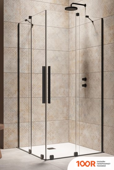 Radaway FURO BLACK KDD 100 L (ПРОЗРАЧНОЕ СТЕКЛО) (58535)