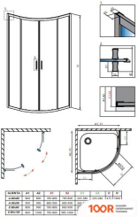 Radaway ALIENTA A 80X80 / 10228080-01-01 (57598)