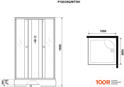 Niagara PROMO P100/26Q/MT/BK 100X100X195 (57484)