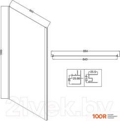 Niagara NOVA NG-A90GR-34 90Х195 (ГРАФИТ/ПРОЗРАЧНОЕ СТЕКЛО) (57476)