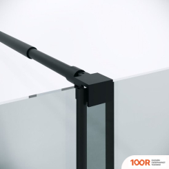 Niagara NOVA NG-671-10BLACK 100X200 (ЧЕРНЫЙ МАТОВЫЙ/ПРОЗРАЧНОЕ СТЕКЛО) (57457)