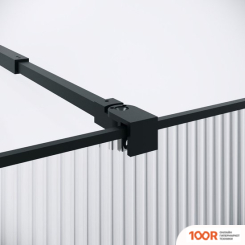 Niagara NOVA NG-481-90FBLACK 90X200 (ЧЕРНЫЙ МАТОВЫЙ/РИФЛЕНОЕ/ТОНИРОВАННОЕ СТЕКЛО) (57452)