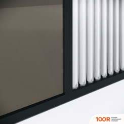 Niagara NOVA NG-481-90FBLACK 90X200 (ЧЕРНЫЙ МАТОВЫЙ/РИФЛЕНОЕ/ТОНИРОВАННОЕ СТЕКЛО) (57452)