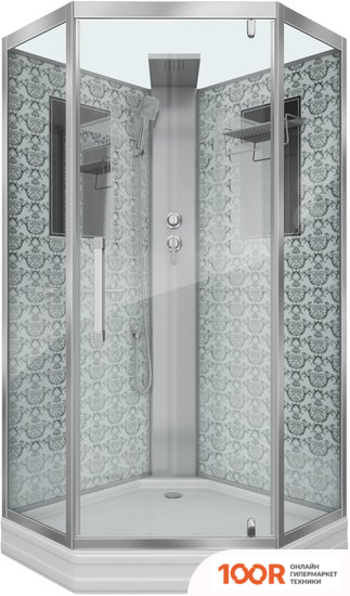 Niagara NG-7799WBK 90X90X210 (ПРОЗРАЧНОЕ СТЕКЛО) (57347)