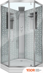 Niagara NG-7717WBK 100X100X210 (ПРОЗРАЧНОЕ СТЕКЛО) (57337)