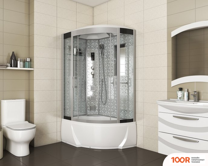 Niagara NG-7712WL 80X120X220 (ПРОЗРАЧНОЕ СТЕКЛО, ЛЕВАЯ) (57324)