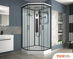 Niagara NG-6901-01GD BLACK 90X90X220 (ПРОЗРАЧНОЕ СТЕКЛО) (57284)