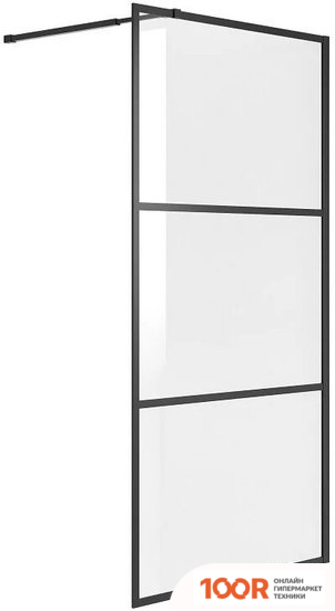 Niagara NG-688-12BLACK 120X195 (ЧЕРНЫЙ МАТОВЫЙ/ПРОЗРАЧНОЕ СТЕКЛО) (57274)