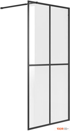 Niagara NG-686-10BLACK 100X195 (ЧЕРНЫЙ МАТОВЫЙ/ПРОЗРАЧНОЕ СТЕКЛО) (57266)