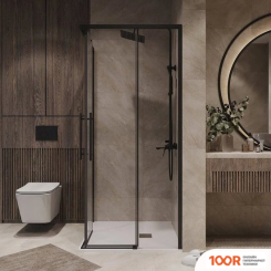 Niagara NG-6830-34BLACK 100X100X195 (ЧЕРНЫЙ МАТОВЫЙ/ПРОЗРАЧНОЕ СТЕКЛО) (57254)