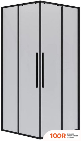 Niagara NG-6824-34BLACK 100X100X195 (ЧЕРНЫЙ МАТОВЫЙ/ПРОЗРАЧНОЕ СТЕКЛО) (57243)