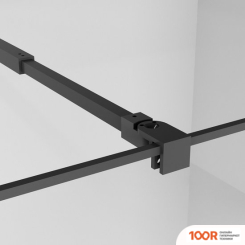 Niagara NG-680-10BLACK 100X195 (ЧЕРНЫЙ МАТОВЫЙ/ПРОЗРАЧНОЕ СТЕКЛО С РИСУНКОМ) (57214)