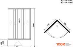 Niagara NG-6708-14BK 90X90X215 (57207)