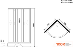 Niagara NG-6701-14BK 90X90X200 (57179)