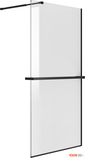 Niagara NG-670-90ВLACK 90X195 (ЧЕРНЫЙ МАТОВЫЙ/ПРОЗРАЧНОЕ СТЕКЛО) (57178)