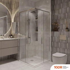 Niagara NG-6623-34 90X90X195 (ХРОМ/ПРОЗРАЧНОЕ СТЕКЛО) (57152)