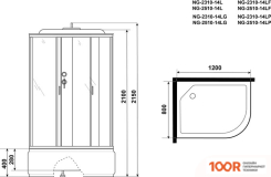 Niagara NG-2510-14LF 120X80X215 (56653)