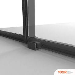 Niagara 120X80X195 NG-84-12AB-A80B-34 (ЧЕРНЫЙ МАТОВЫЙ/ПРОЗРАЧНОЕ СТЕКЛО) (56388)