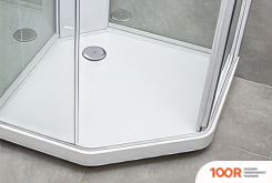 IDO COMFORT 10-5 90X90 (АЛЮМИНИЙ, ПРОЗРАЧНОЕ СТЕКЛО) (56250)