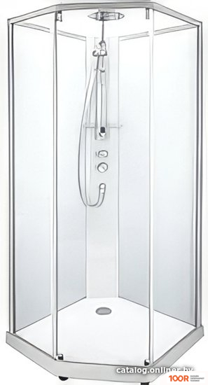 IDO COMFORT 10-5 90X90 (АЛЮМИНИЙ, ПРОЗРАЧНОЕ СТЕКЛО) (56250)