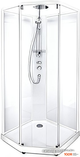 IDO COMFORT 10-5 100X100 (БЕЛЫЙ, ПРОЗРАЧНОЕ СТЕКЛО) (56249)