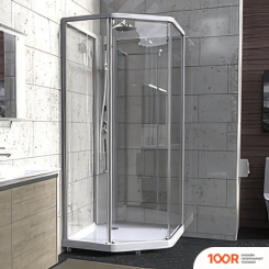 IDO COMFORT 10-5 100X100 (БЕЛЫЙ, ПРОЗРАЧНОЕ СТЕКЛО) (56249)