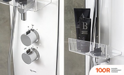 IDO COMFORT 10-5 100X100 (БЕЛЫЙ, ПРОЗРАЧНОЕ СТЕКЛО) (56249)