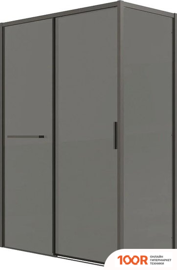 Grossman STYLE 130X90X195 120.K33.05.1390.21.10 (ЧЕРНЫЙ МАТОВЫЙ/ТОНИРОВАННОЕ СТЕКЛО) (56169)