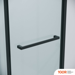 Grossman STYLE 120X195 100.K33.05.120.21.00 (ЧЕРНЫЙ МАТОВЫЙ/СТЕКЛО ПРОЗРАЧНОЕ) (56136)