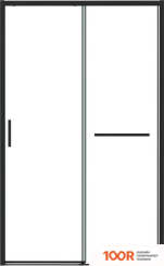 Grossman STYLE 110X195 100.K33.05.110.21.00 (ЧЕРНЫЙ МАТОВЫЙ/СТЕКЛО ПРОЗРАЧНОЕ) (56121)