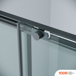 Grossman STYLE 110X195 100.K33.05.110.21.00 (ЧЕРНЫЙ МАТОВЫЙ/СТЕКЛО ПРОЗРАЧНОЕ) (56121)