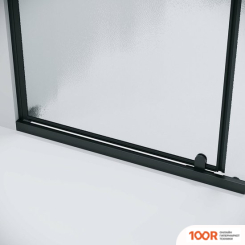 Grossman PRAGMA 120X90X195 120.K33.03.1290.21.02 (ЧЕРНЫЙ МАТОВЫЙ/СТЕКЛО ШИНШИЛЛА) (56074)