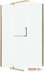 Grossman PRAGMA 100X80X195 120.K33.03.1080.32.00 (ЗОЛОТО САТИН/СТЕКЛО ПРОЗРАЧНОЕ) (56049)