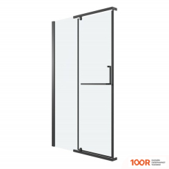 Grossman PRAGMA 100X195 100.K33.03.100.21.00 (ЧЕРНЫЙ МАТОВЫЙ/СТЕКЛО ПРОЗРАЧНОЕ) (56044)