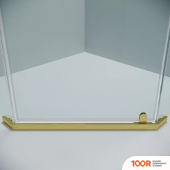 Grossman PRAGMA 100X100X195 302.K33.03.1010.32.00 (ЗОЛОТО САТИН/ПРОЗРАЧНОЕ СТЕКЛО) (56040)