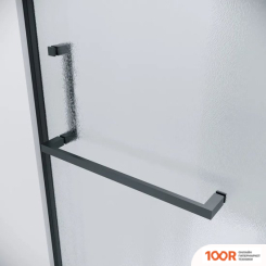 Grossman PRAGMA 100X100X195 302.K33.03.1010.21.02 (ЧЕРНЫЙ МАТОВЫЙ/ШИНШИЛЛА СТЕКЛО) (56038)