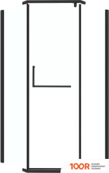 Grossman PRAGMA 100X100X195 302.K33.03.1010.21.00 (ЧЕРНЫЙ МАТОВЫЙ/ПРОЗРАЧНОЕ СТЕКЛО) (56037)