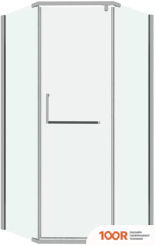 Grossman PRAGMA 100X100X195 302.K33.03.1010.10.00 (ХРОМ/ПРОЗРАЧНОЕ СТЕКЛО) (56035)